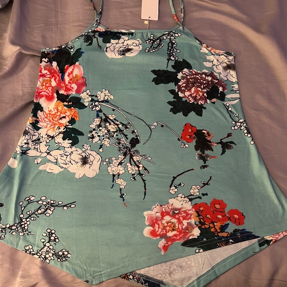 Cute floral tank top